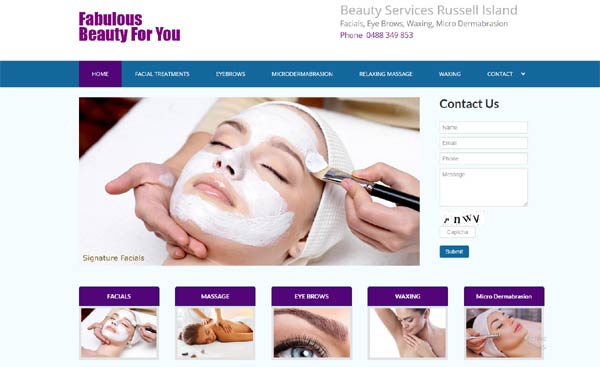 Beauty Salon Website Design by Marinaided